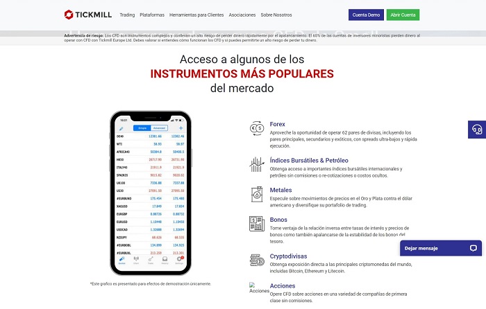 mercados financieros de criptomonedas tickmill