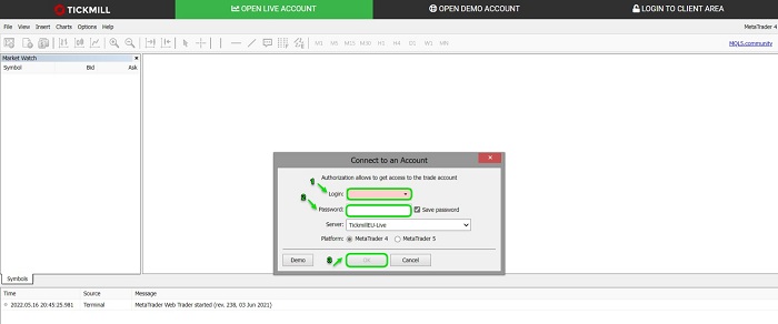 metatrader 4 webtrader login