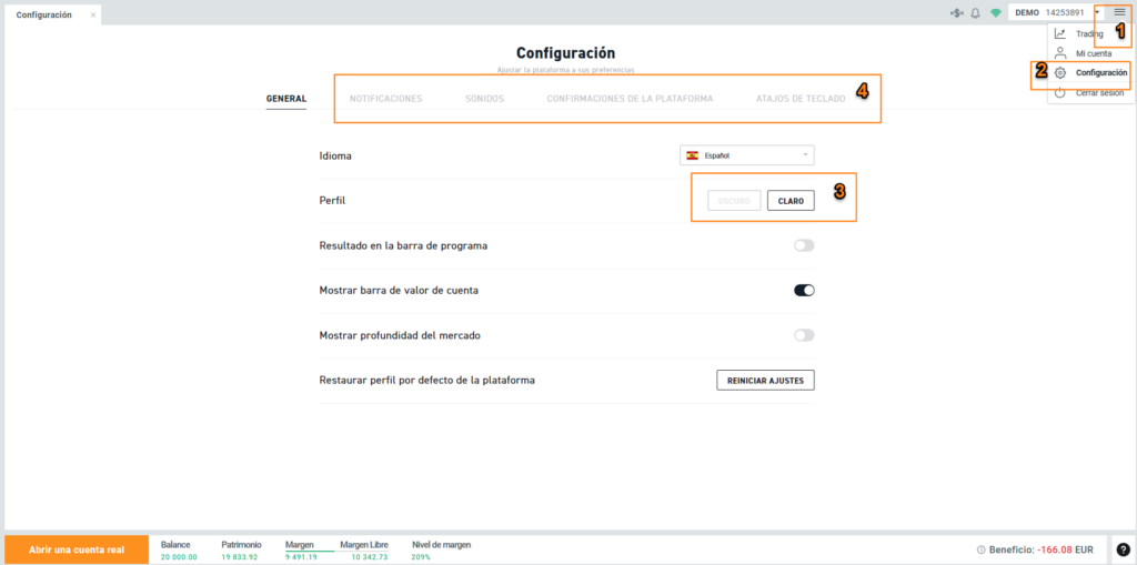 configuracion de xStation XTB